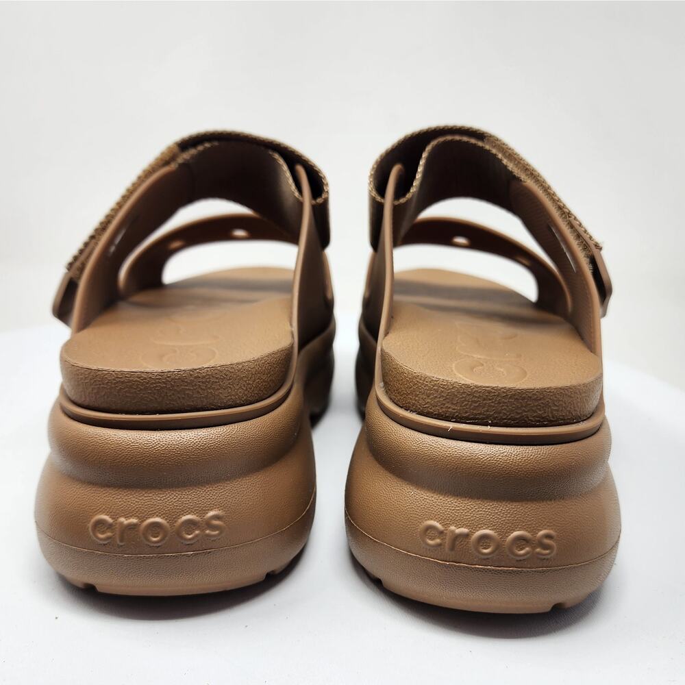Crocs Soho Two-Strap Platform Slide Sandals Women 6M Sepia Brown Adjustable NWOB - Picture 6 of 11